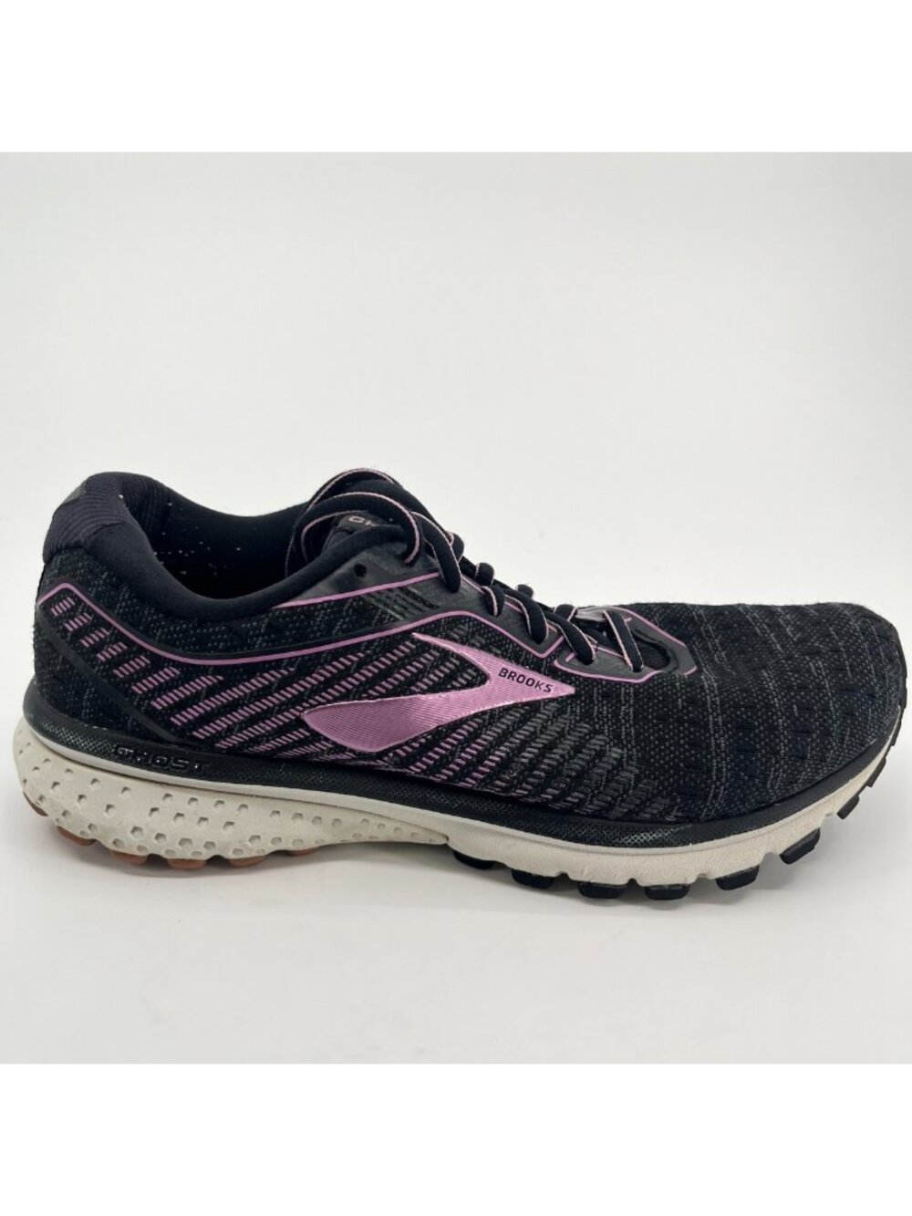 Brooks Ghost 12 Womens Size 9 Black Purple Athletic Running Shoes Sneakers